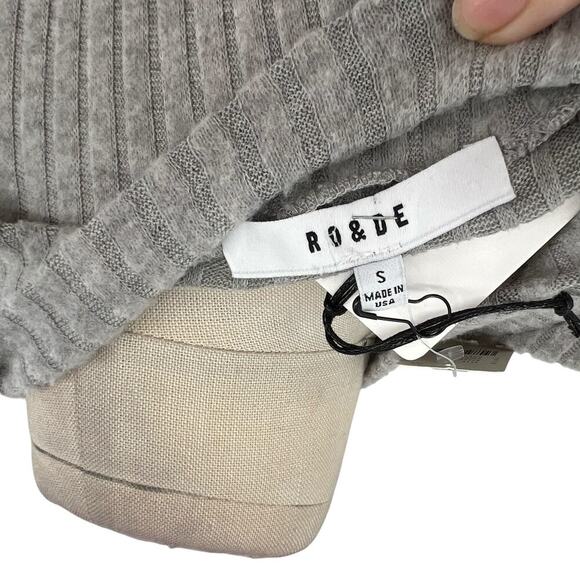 Anthropologie Ro & De Rib Tunic Tank Top Sleeveless Turtleneck Gray Size Small - Picture 12 of 16